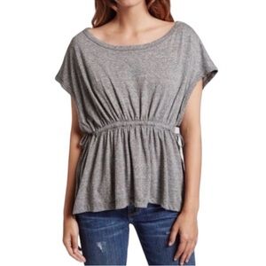 Current/Elliot Heather Gray Knit Sawyer Top Stretch Casual